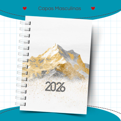 Agenda Masculina Datada 2026 - 2 dias por folha - comprar online