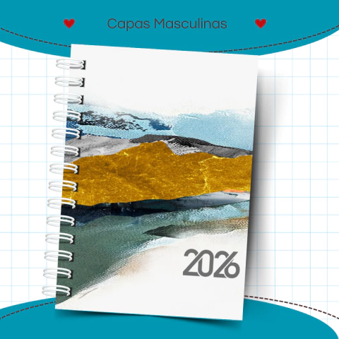 Agenda Masculina Datada 2026 - 2 dias por folha - comprar online