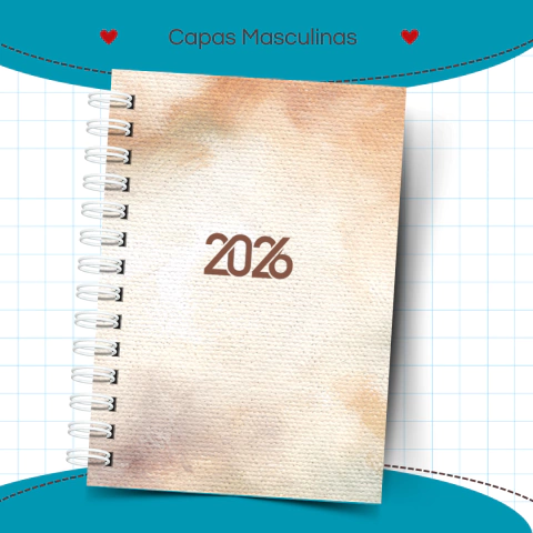 Agenda Masculina Datada 2026 - 2 dias por folha - comprar online