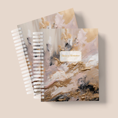 Caderno Anotações - Abstrato Borrão