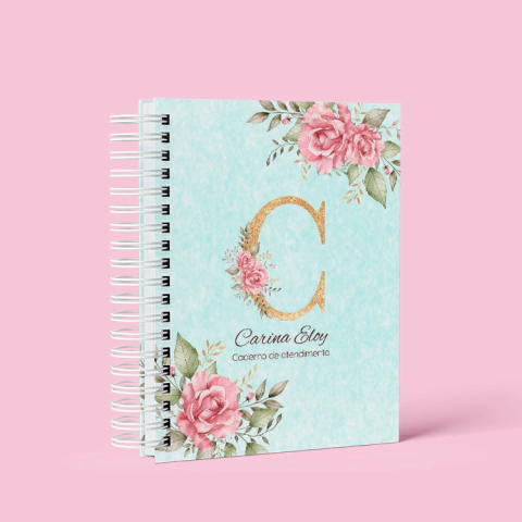 Planner Devocional - Alfabeto Floral Azul