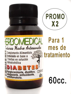 2 Tinturas Madre DIABETES 1 y 2, INSULINORESISTENCIA - 60 ml. c/u