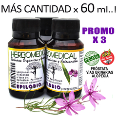 4 x EPILOBIO - Tinturas Madre 60ml. libre de GLUTEN sin TACC Concentradas al 25% (Epilobium Parviflorum Sch.) en internet