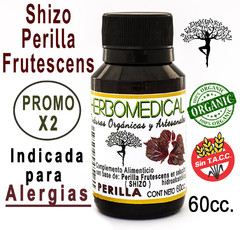 2 x Tinturas Madre de SHIZO, Perilla Frutescens (Antialérgica) - 60 ml. c/u