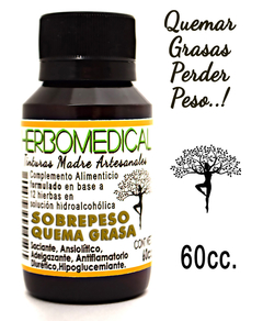 Tintura Madre ADELGAZANTE, SOBREPESO, OBESIDAD - 60 ml. Sin TACC