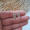 Aros Mariposa Strass Acero