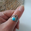 Anillo piedra Celeste Acero