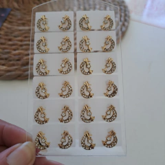 Aros Cupido Acero Dorado
