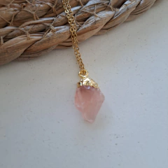 Imagen de Conjunto Piedra Natural Acero Dorado
