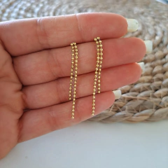 Aros Cadenitas Acero Dorado
