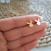 Miniaturas Conejito Acero Dorado