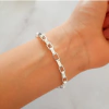 Pulsera Rectangles Acero Blanco