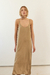 Vestido escote corazón Beige - comprar online