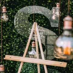 Quadro de Assinaturas para casamento, Iniciais, em Acrílico na internet