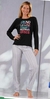 Nina - Pijama remera interlock pantalón recto de jersey estampado - comprar online