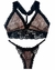 Secretos intimos - CP117 - Conjunto de microtul y encaje con triangulito y less regulable - lenceriaangeles