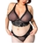 Secretos intimos - CP117 - Conjunto de microtul y encaje con triangulito y less regulable - comprar online