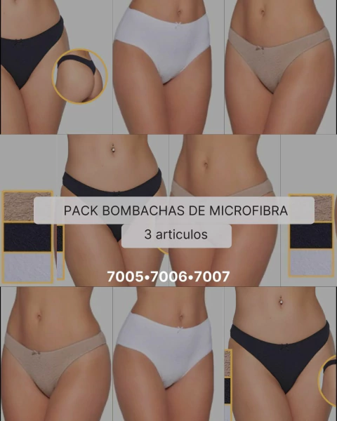 Pack Bombachas de Microfibra - 3 artículos - comprar online