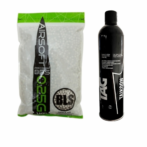 BBs 0.25 BLS + Green Gás Taikoon Para Airsoft Gbb - TAG