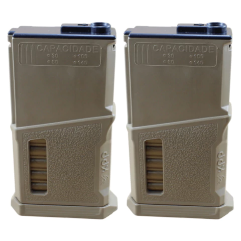 Kit 02 Magazines DMR Mid Cap Multicapacidade Airsoft - KPP