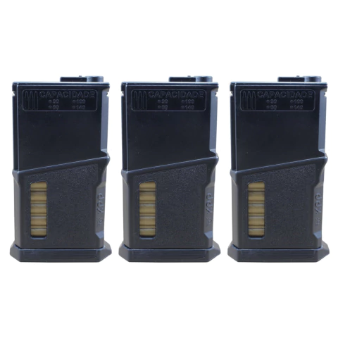Kit 03 Magazines DMR Mid Cap Multicapacidade Airsoft - KPP