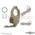 Anel Clip para Lanternas Tan - SAFE ZONE TACTICAL - EQUIPAMENTOS AIRSOFT