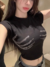 Cropped Mão Caveira Strass - comprar online