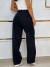 Calça Jeans Wide Leg Preta Crazy na internet