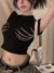 Cropped Mão Caveira Strass