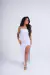 Vestido Fenda Costas Reta Branco - comprar online