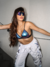 Calça Jogger Cargo Branca Fita Holografica - GLAM PARADISE