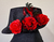 PRONTA ENTREGA - Chapéu 3 Rosas Preto/Vermelho