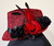 PRONTA ENTREGA - Chapéu 3 Rosas Vermelho/Preto