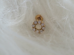 Labret Aço Gold Círculo