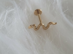 Labret Snake Titânio Gold