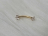 Bananinha Aço PVD Gold com Zircônias