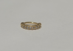 Argola Folheada a Ouro com Zircônias 6mm