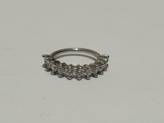 Argola Folheada 8mm Brilho de Zircônias