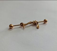 Transversal Cobra aço cirúrgico Pvd gold
