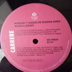 Lp Monica Lander - Musicas Y Tangos De Buenos Aires (1990) - Sebo Casa Laranja