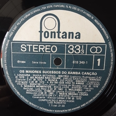 Lp Os Maiores Sucessos Do Samba Canção (1984) na internet