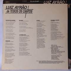 LP LUIZ AYRÃO - TODOS OS CANTOS (1987) - COM ENCARTE - Sebo Casa Laranja