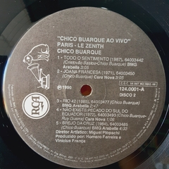 Imagem do LP DUPLO CHICO BUARQUE - PARIS LE ZENITH (1990) - COM ENCARTE