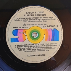LP ELIZETH CARDOSO - FALOU E DISSE (1970) - Sebo Casa Laranja