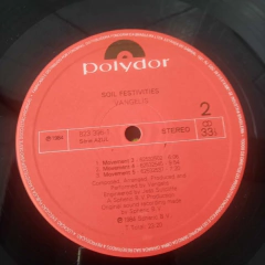 LP Vangelis - Soil Festivities - Sebo Casa Laranja