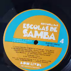 LP História das Escolas de Samba vol.4 - Sebo Casa Laranja