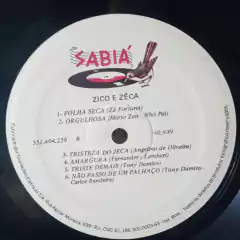 Lp Zico e Zeca - Pingo d´agua - Sebo Casa Laranja