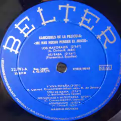 Lp Canciones de La Pelicula Manolo Escobar - Importado na internet