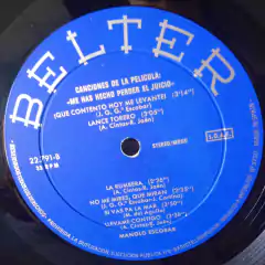 Lp Canciones de La Pelicula Manolo Escobar - Importado - Sebo Casa Laranja