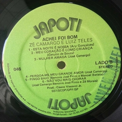 Lp Zé Camargo e Luiz Teles - Achei foi bom - loja online